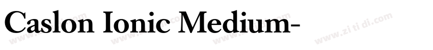 Caslon Ionic Medium字体转换